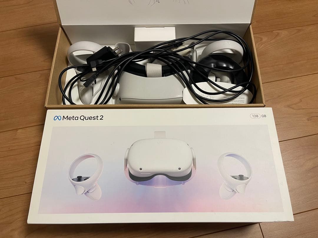  Quest 2 128GB 充電器・PCケーブル・クッション付き