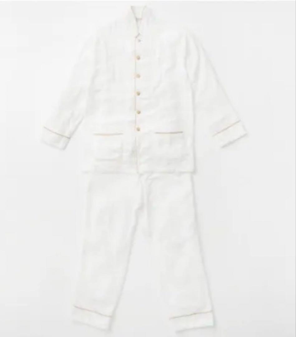 京和晒綿紗ガーゼパジャマ　白　【美品】
