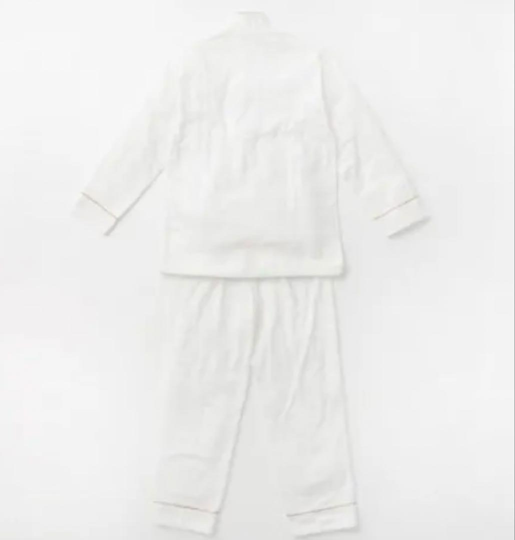 京和晒綿紗ガーゼパジャマ　白　【美品】