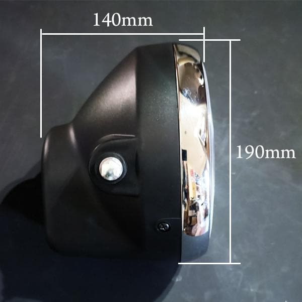 ヘッドライト H4 LEDバルブ ポジション付 メッキリム カワサキ車汎用