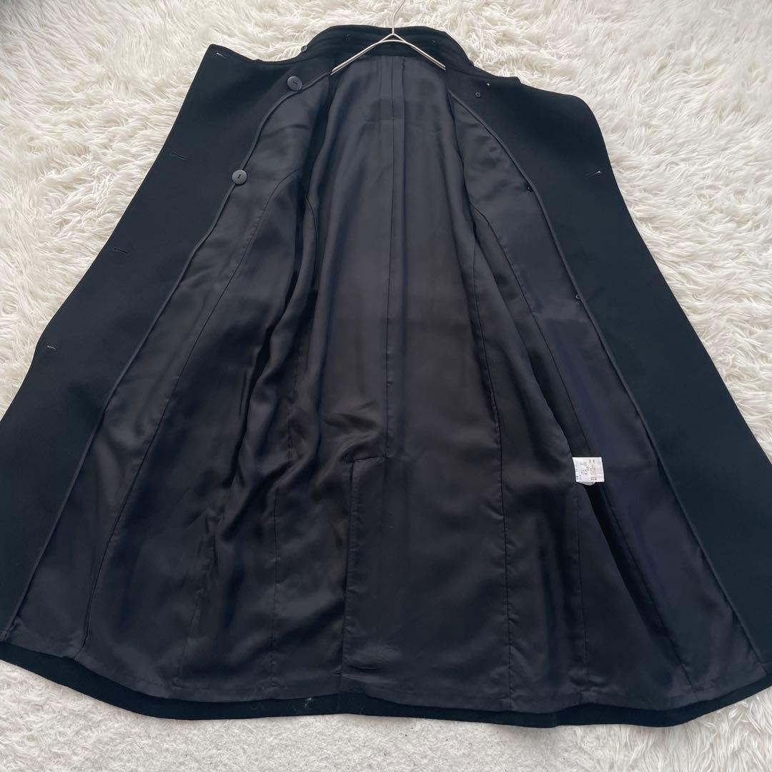 カシミヤ100% Aライン　ファー　ダブル　トレンチ　コート　ロング　2way