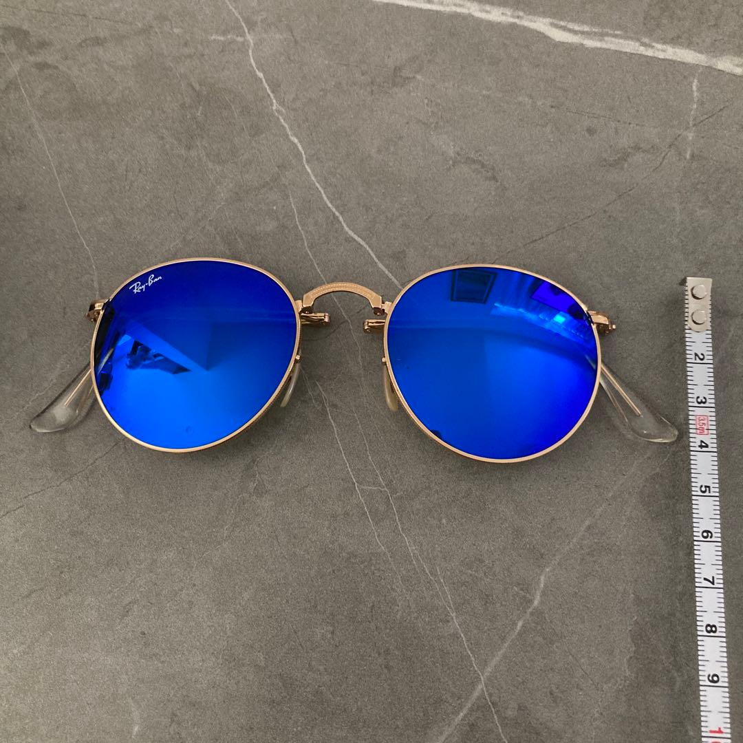 Ray-Ban レイバン 折りたたみサングラス ブルーミラーサングラス ケース付
