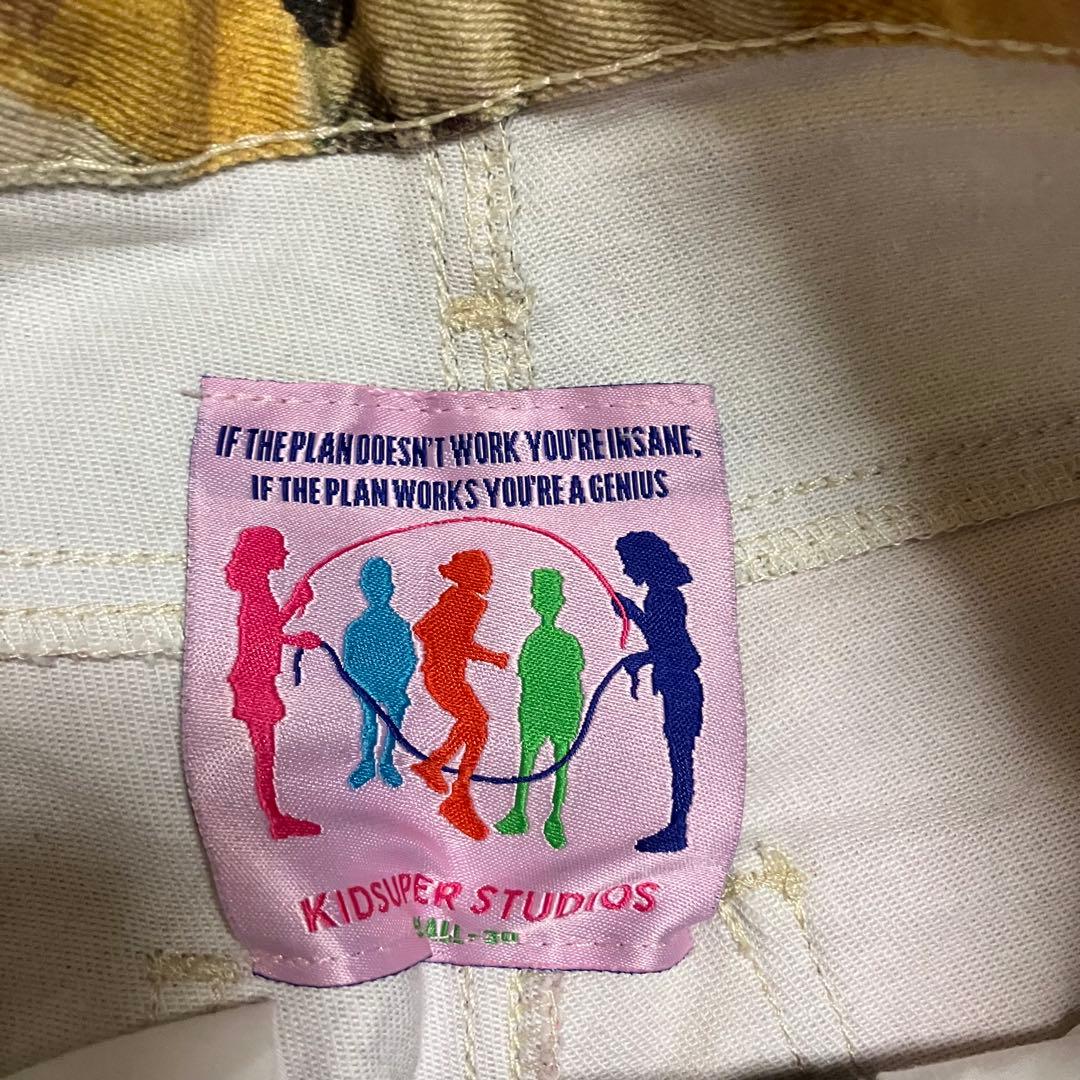 キッドスーパー　希少　ペイント　総柄　アート グラフィック　マルチカラー