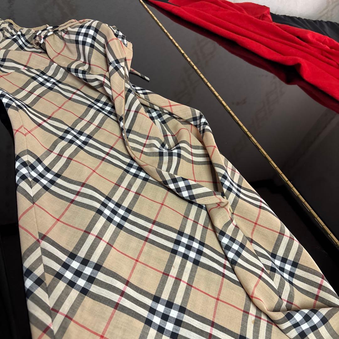 BURBERRY ブルーレーベル ノバチェック ワンピース 38 ポリエステル毛