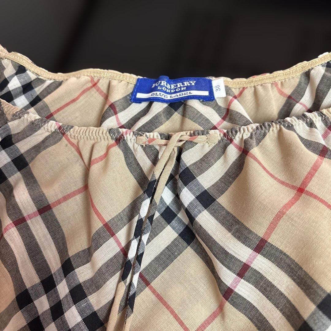 BURBERRY ブルーレーベル ノバチェック ワンピース 38 ポリエステル毛