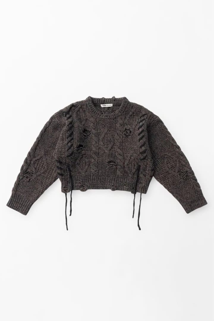 トップス PRANK PROJECT Vintage Cable Short Knit