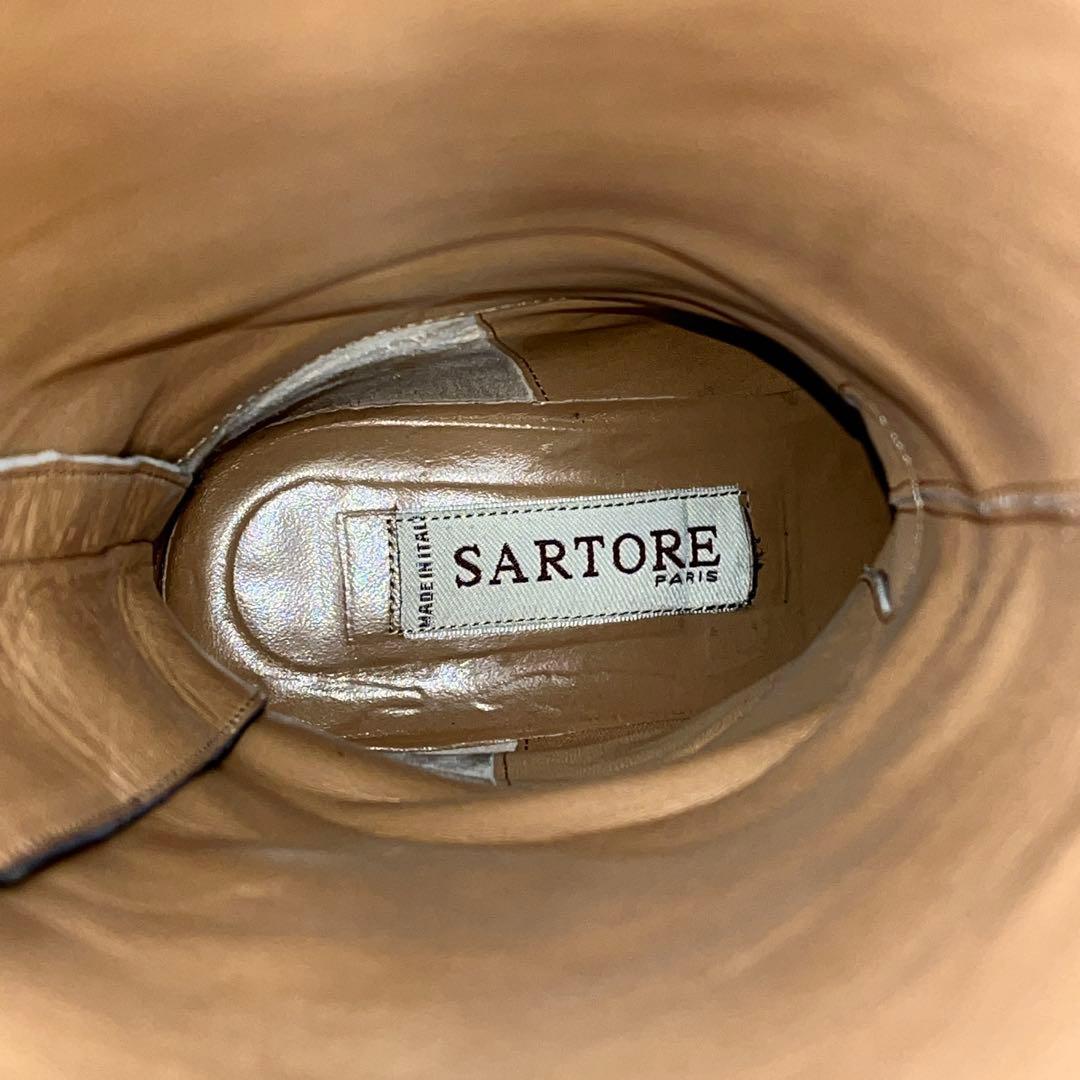 美品✨SARTORE サルトル　ロングブーツ　バックジップ　クロスストラップ