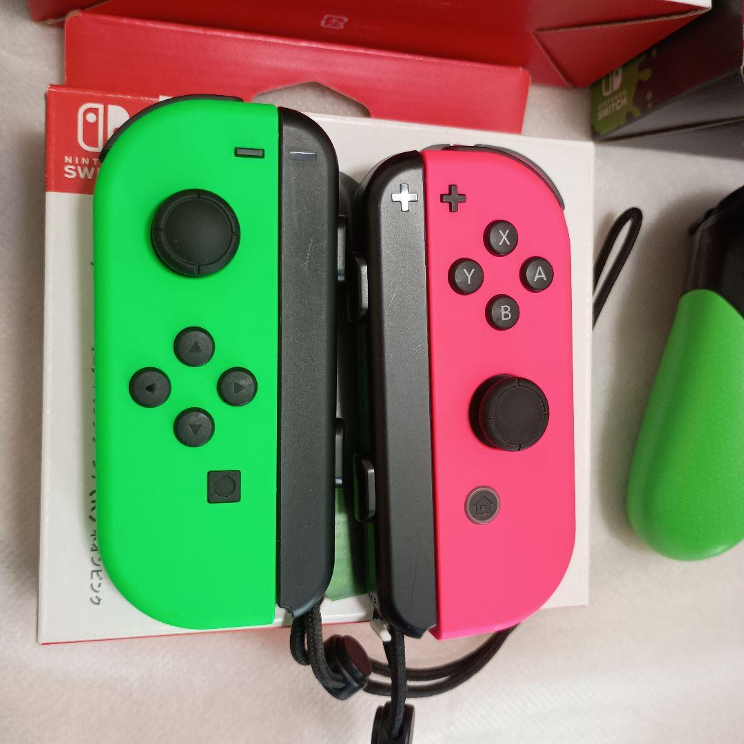 Nintendo Switch 本体 グレー 赤緑ジョイコン スプラ2プロコン