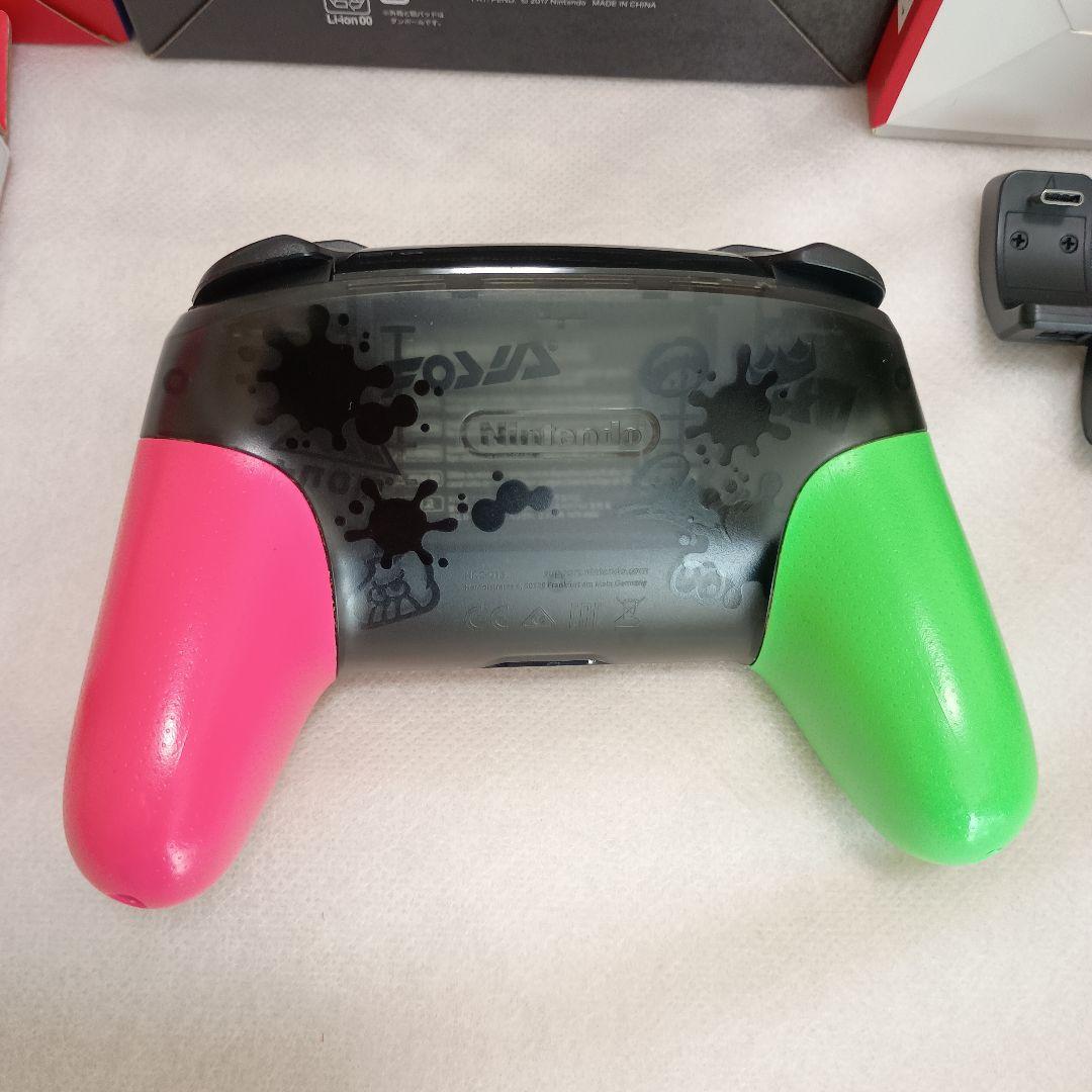 Nintendo Switch 本体 グレー 赤緑ジョイコン スプラ2プロコン