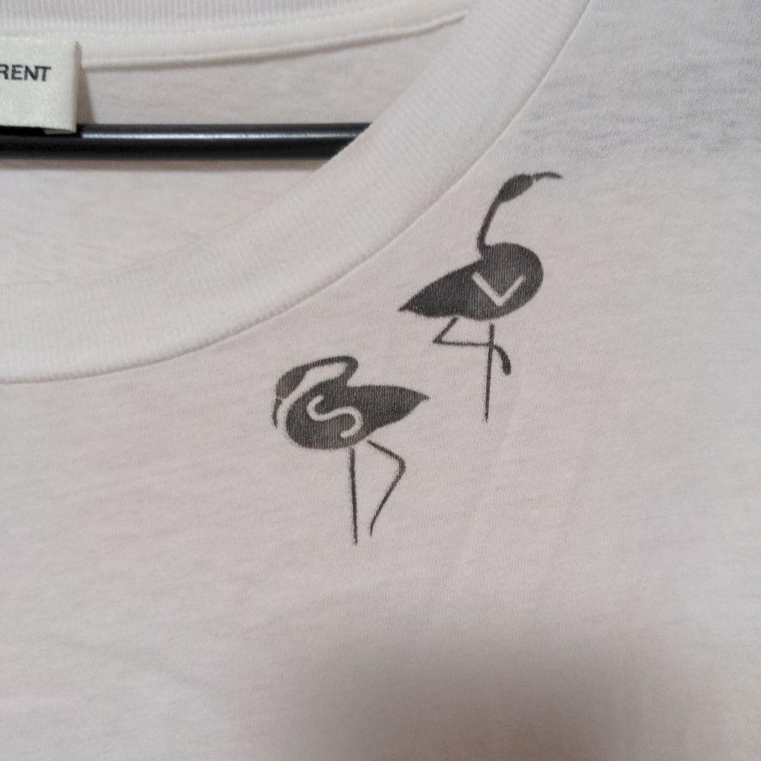 正規品 SAINT LAURENT フラミンゴ Tシャツ イブ・サンロ