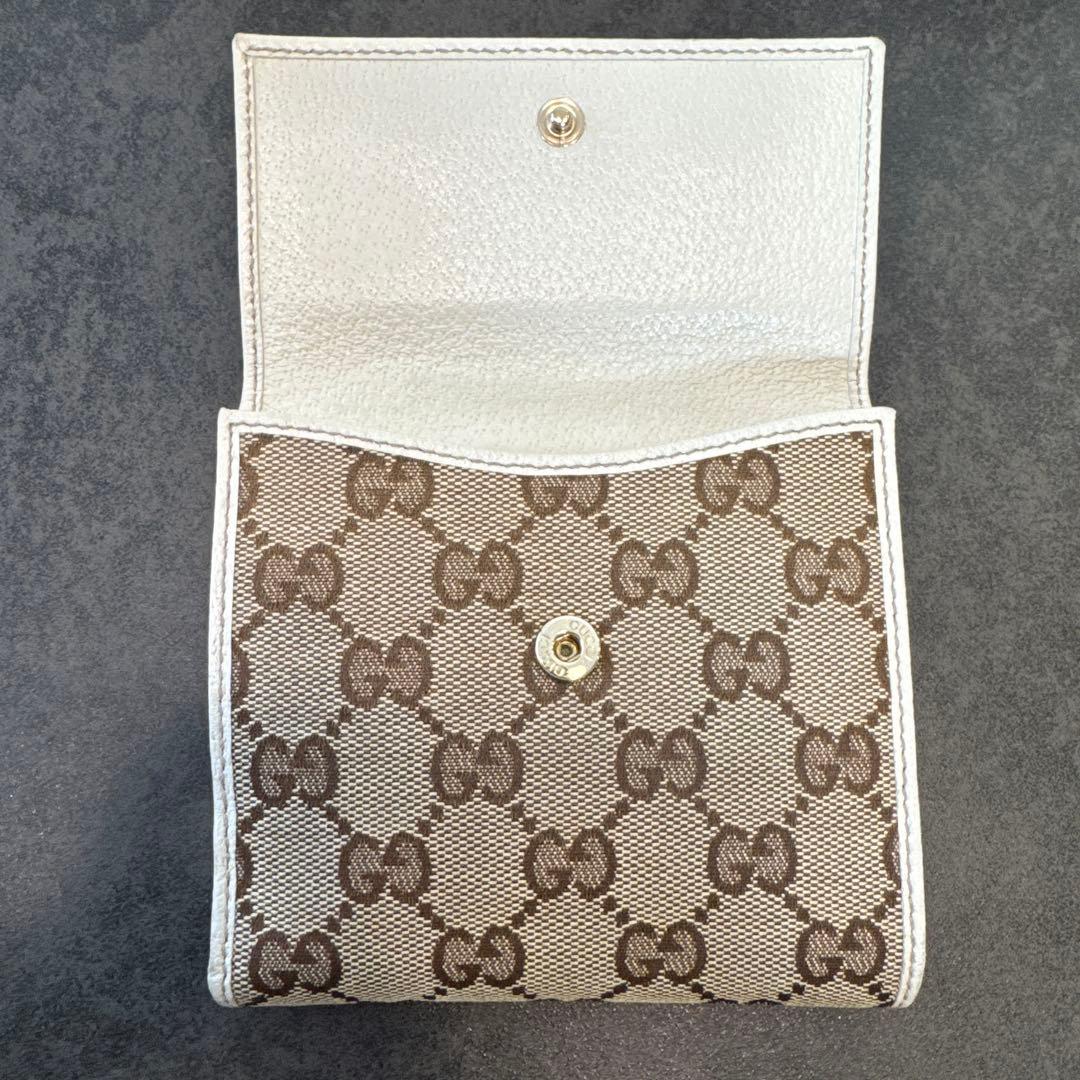 GUCCI グッチ　二つ折り財布　GGキャンバス