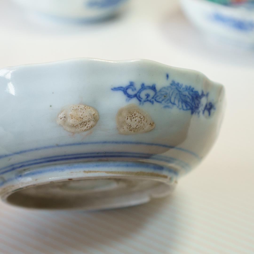古伊万里　錦手　金彩色絵　膾皿　なます皿　5客