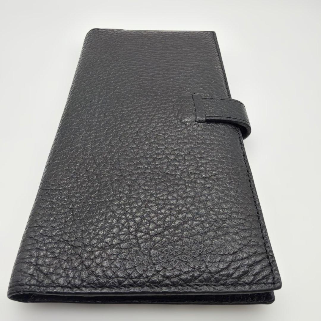 HERMES エルメス ベアン 長財布 トゴ ブラック H金具 二つ折り