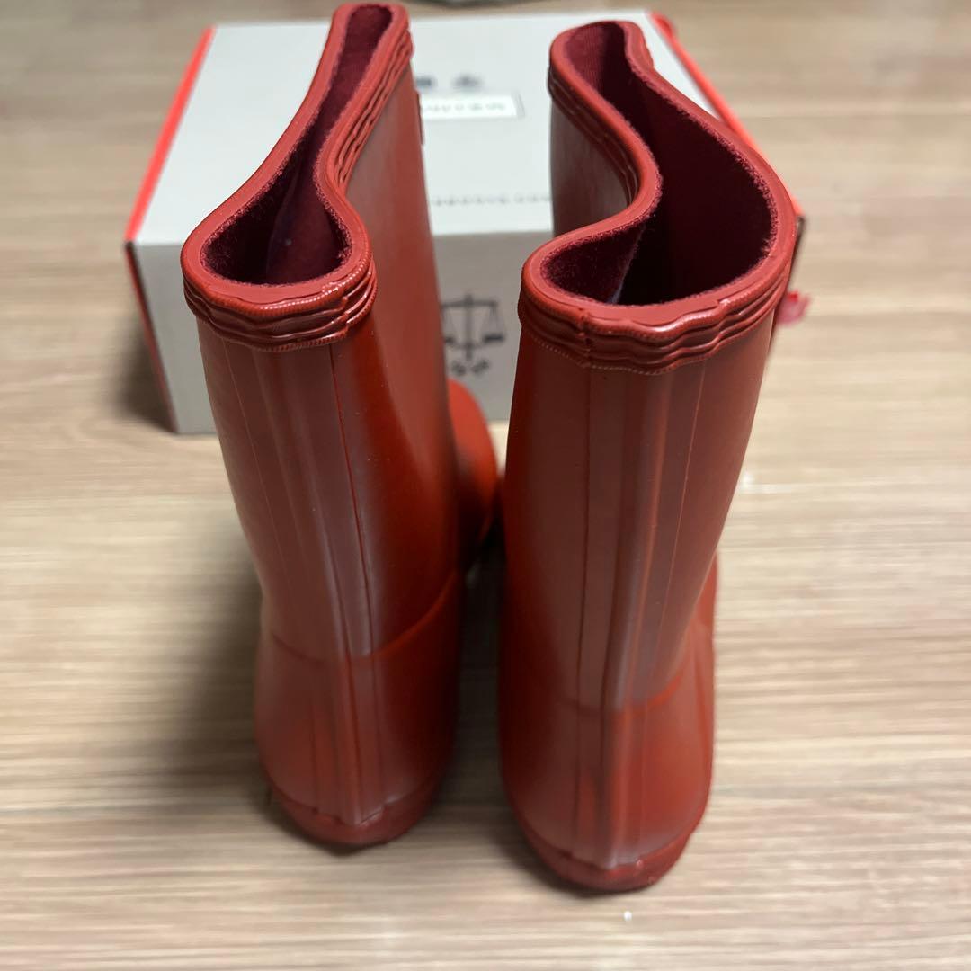 HUNTER レインシューズ　20cm 赤
