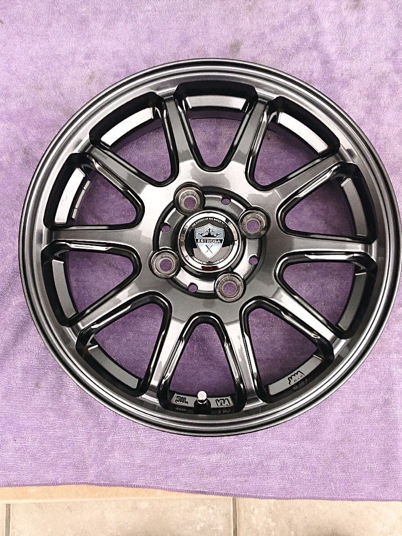 ②【極美品】軽自動車専用ホイール4本セット 14/4.5J 4/100 ＋45