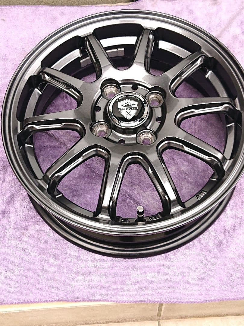 ②【極美品】軽自動車専用ホイール4本セット 14/4.5J 4/100 ＋45