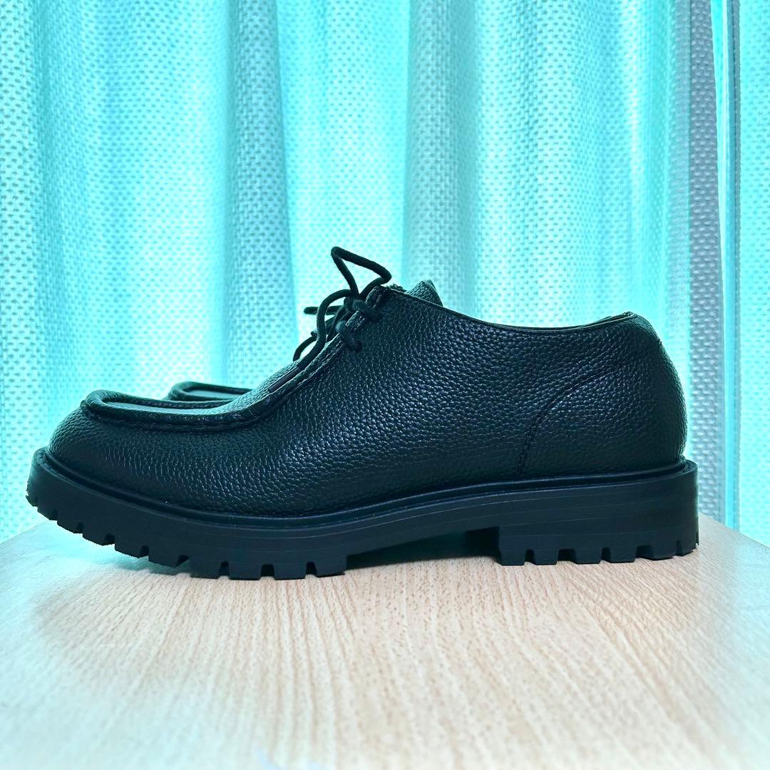 ZARA モックトゥシューズ チロリアン ブラック レザー モカシン black