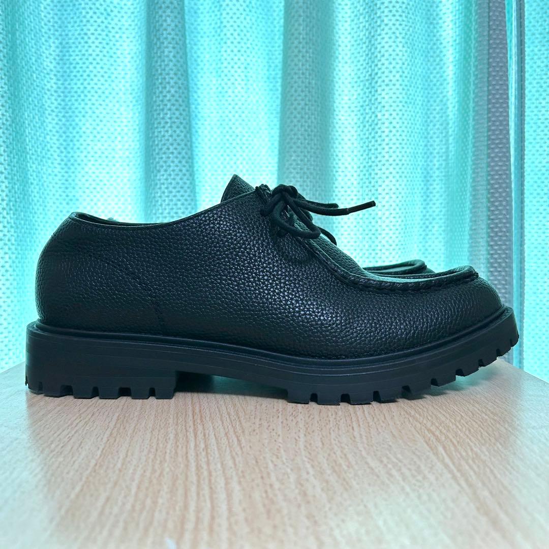 ZARA モックトゥシューズ チロリアン ブラック レザー モカシン black