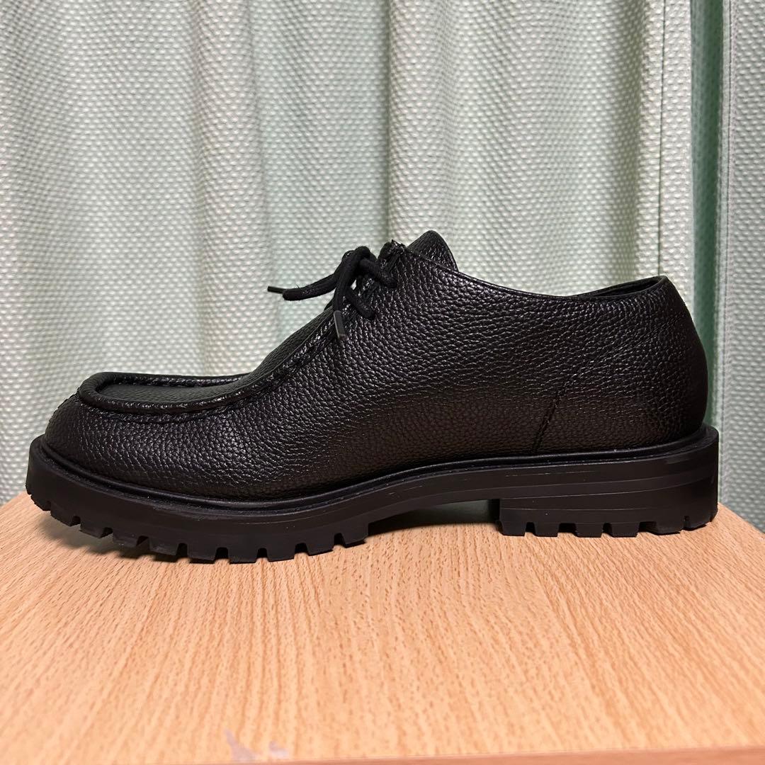 ZARA モックトゥシューズ チロリアン ブラック レザー モカシン black