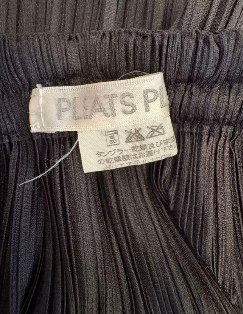 PLEATS PLEASE ブラック タイト ロングスカート