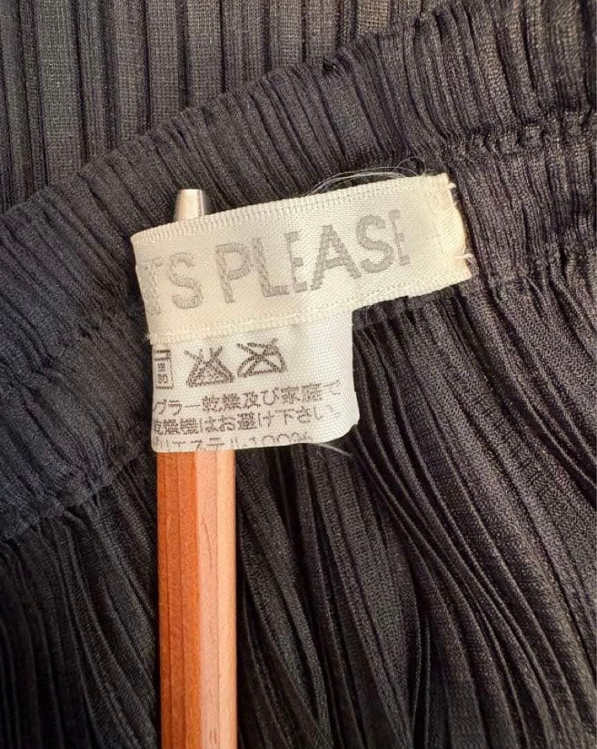 PLEATS PLEASE ブラック タイト ロングスカート