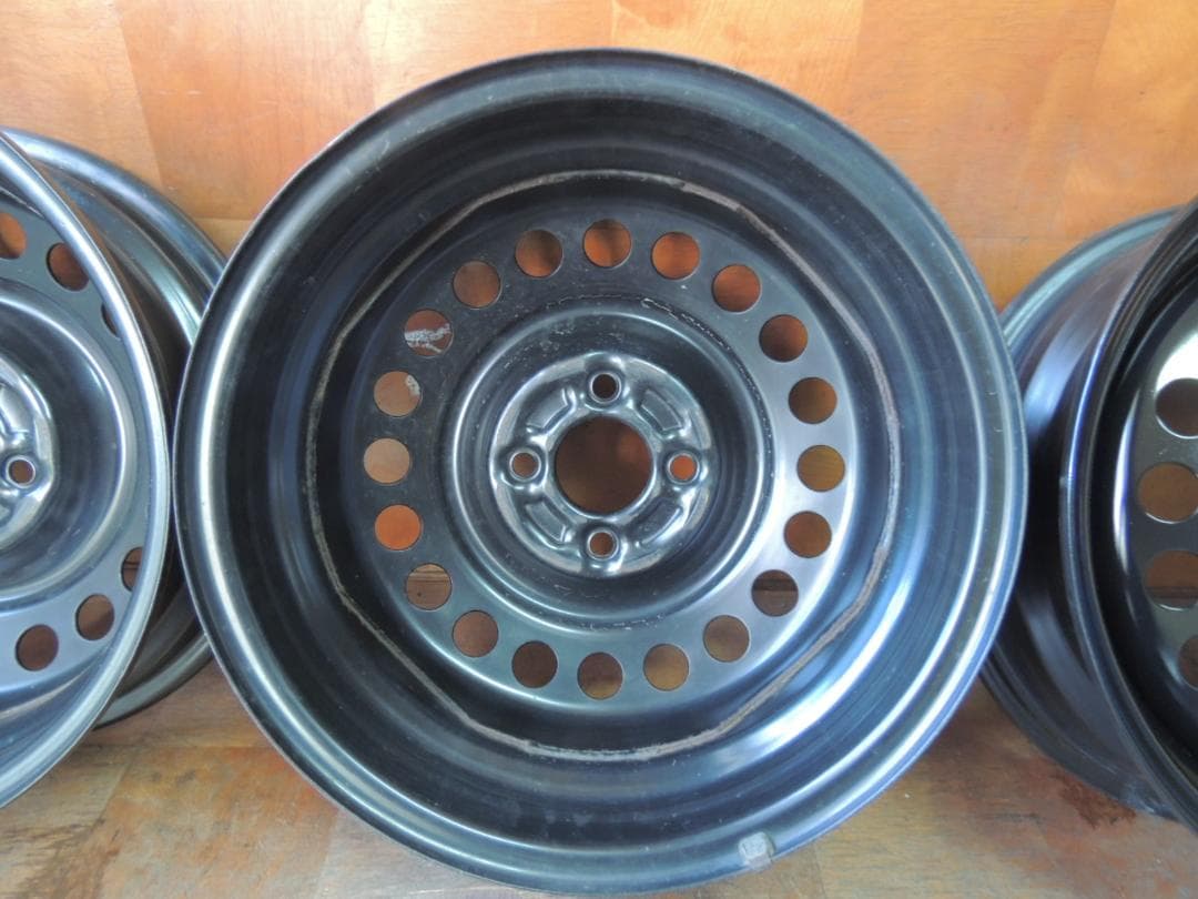 C21　15インチ 日産純正スチールホイール　キューブ　4本　自家塗装