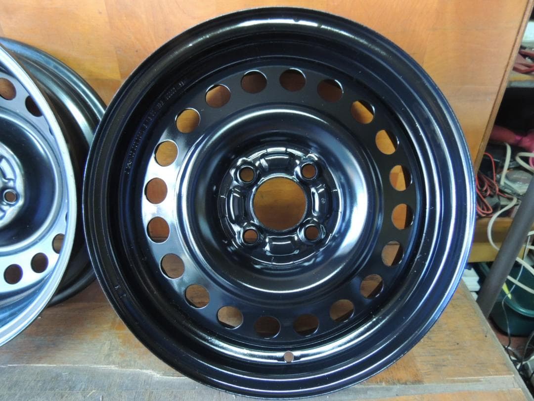 C21　15インチ 日産純正スチールホイール　キューブ　4本　自家塗装