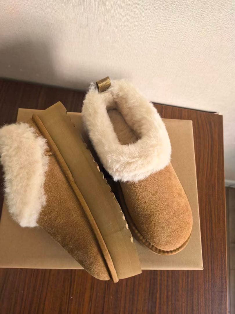 UGG ベージュ ムートンブーツ 厚底 24cm