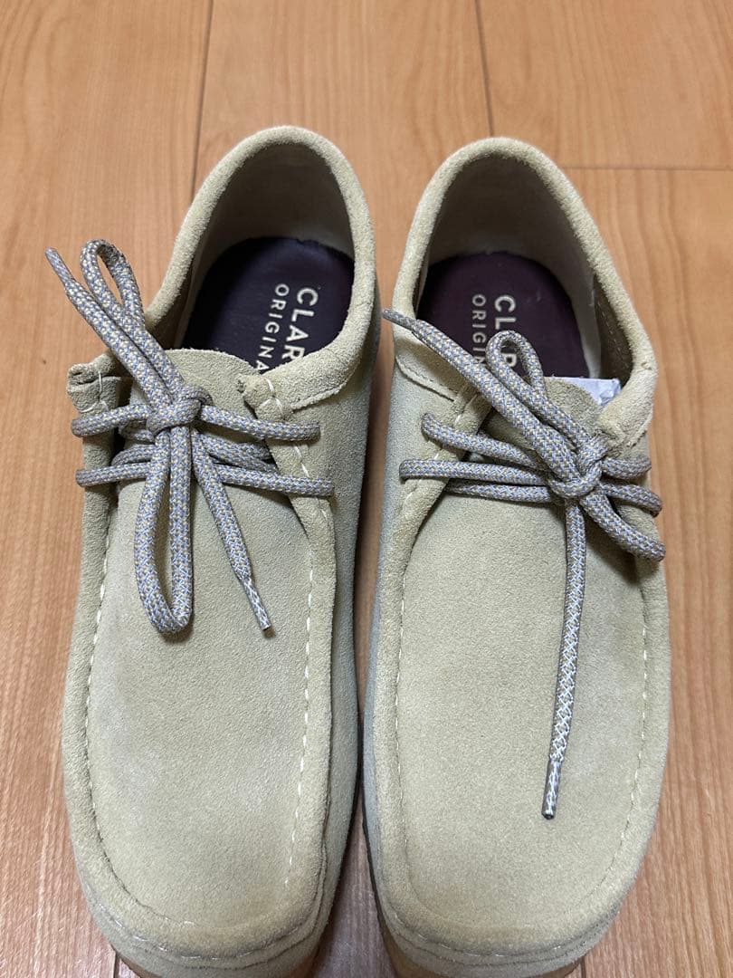 クラークス　ワラビー　 size uk8 alwayth 靴紐付き