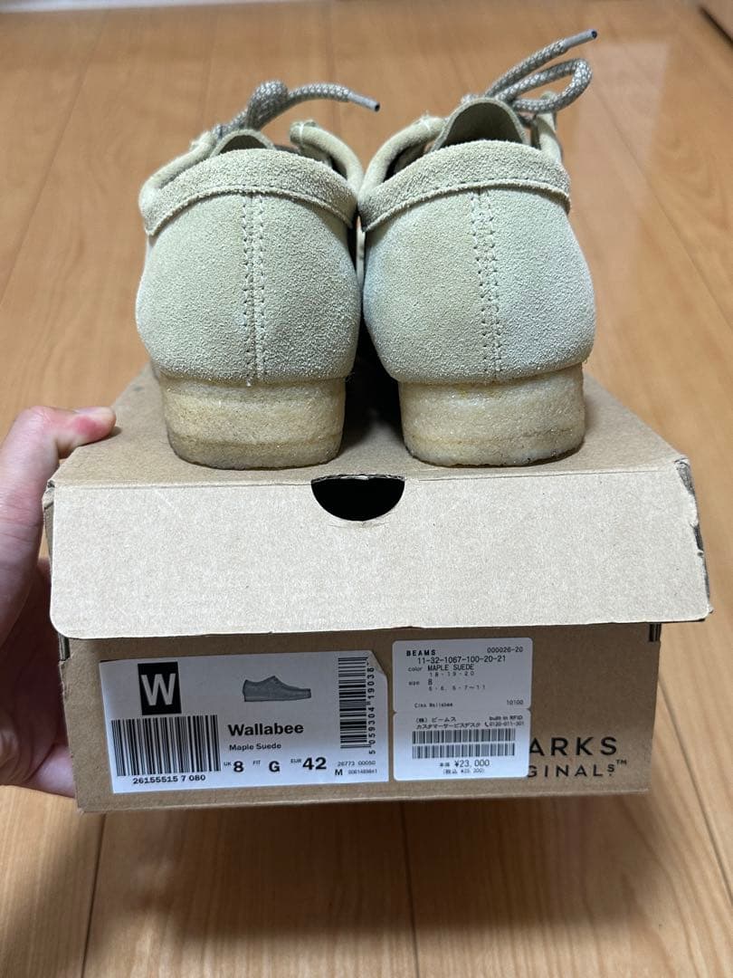 クラークス　ワラビー　 size uk8 alwayth 靴紐付き