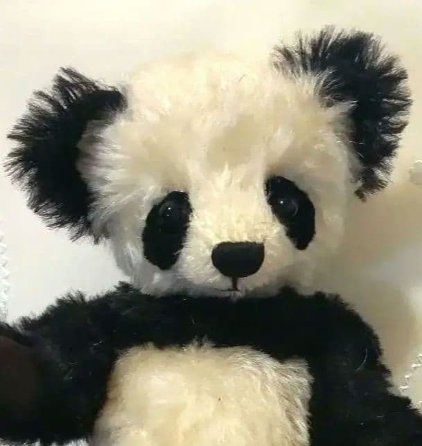 パンダ　テディベア　ブラウン　国内作家様　約20cm