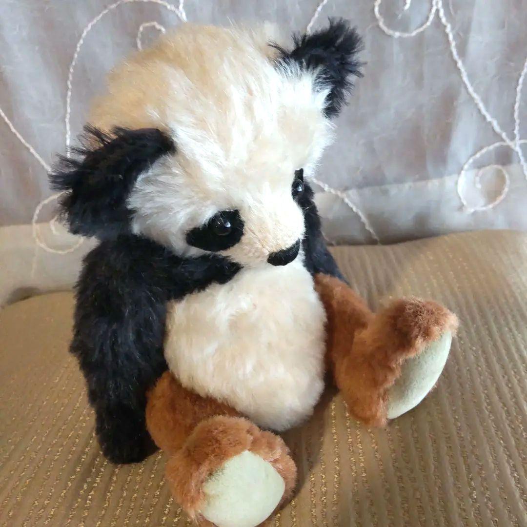 パンダ　テディベア　ブラウン　国内作家様　約20cm