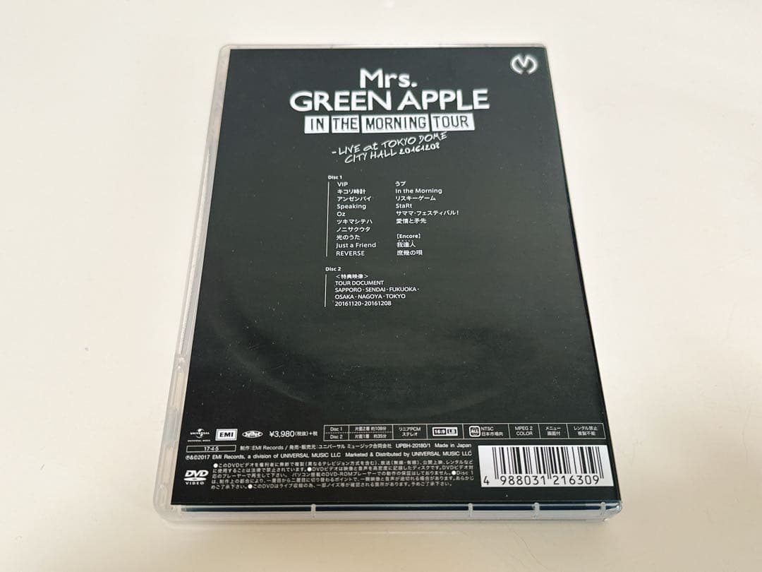 Mrs.GREEN APPLE/In the Morning Tour（DVD）