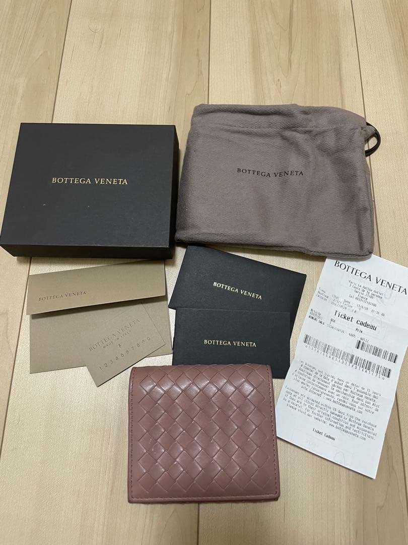 Bottega Veneta 三つ折り財布 ベージュピンク