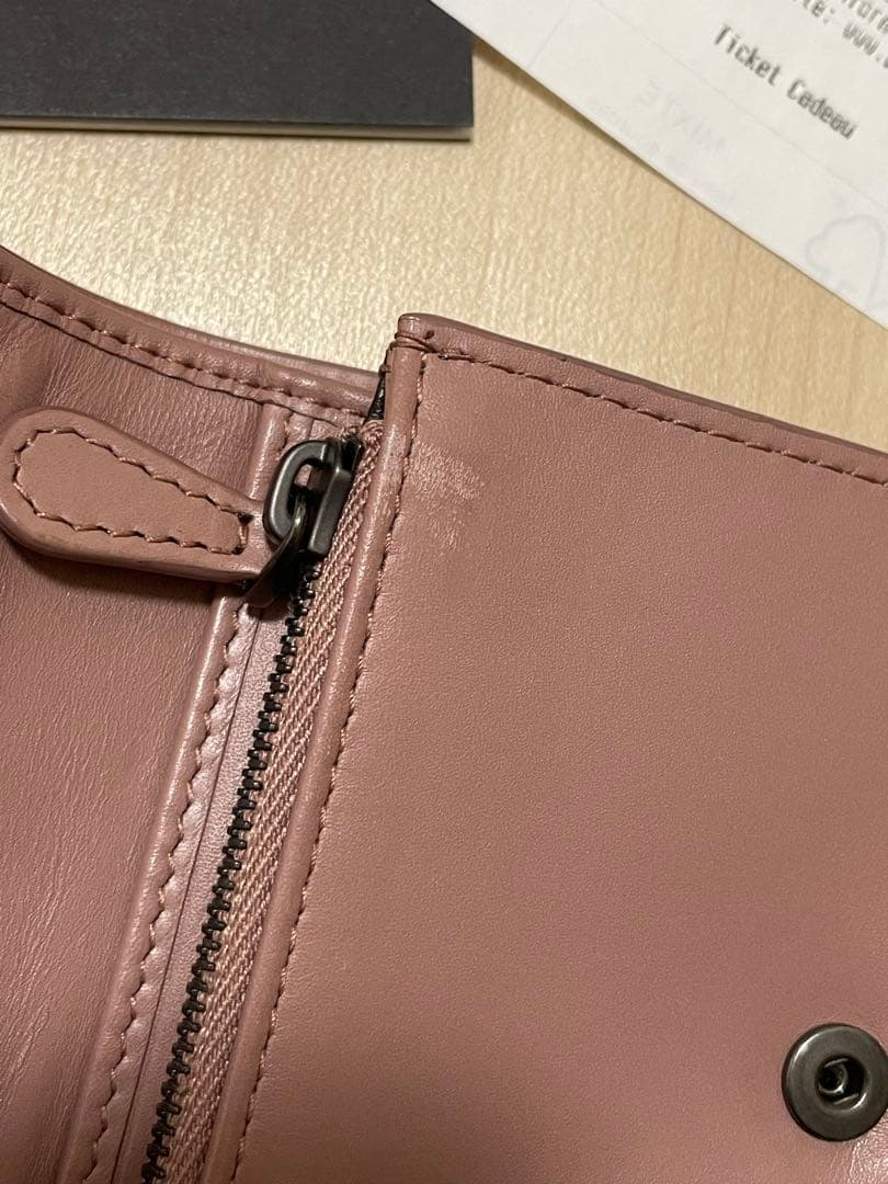 Bottega Veneta 三つ折り財布 ベージュピンク