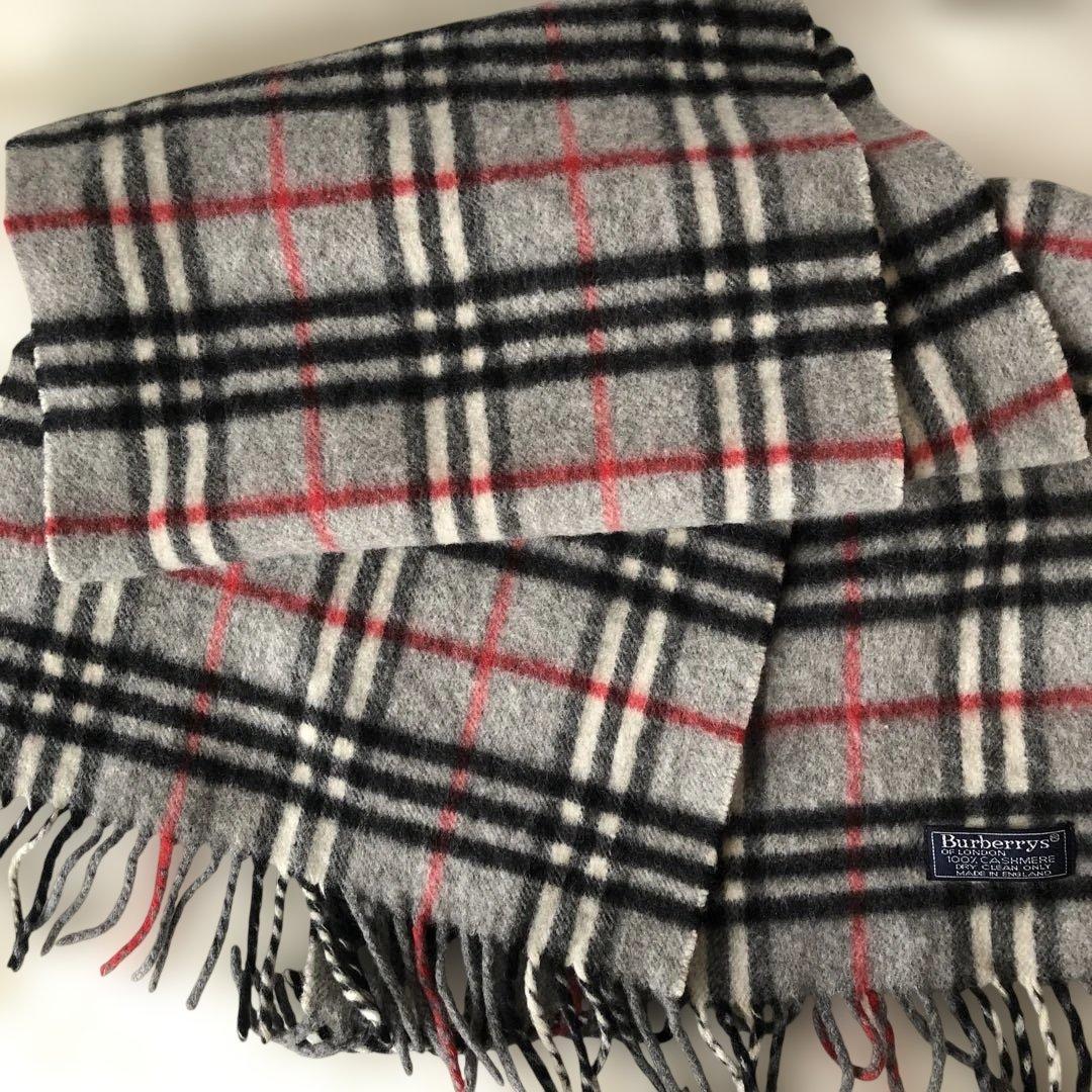 Burberry バーバリー　チェック柄マフラー 100%ウール　カシミア　防寒