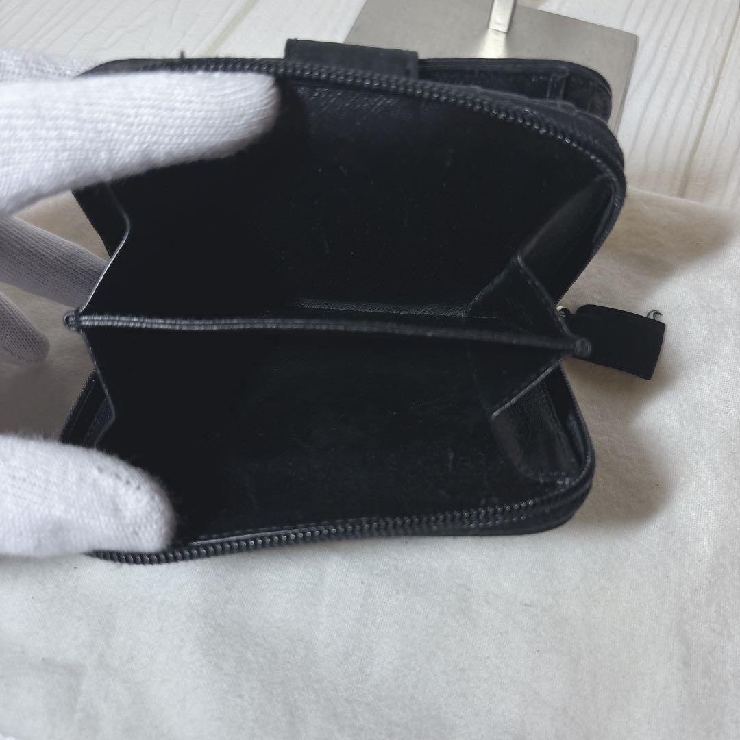 PRADA プラダ ギャラカード 二つ折り財布　 三角ロゴ 黒 ナイロン レザー