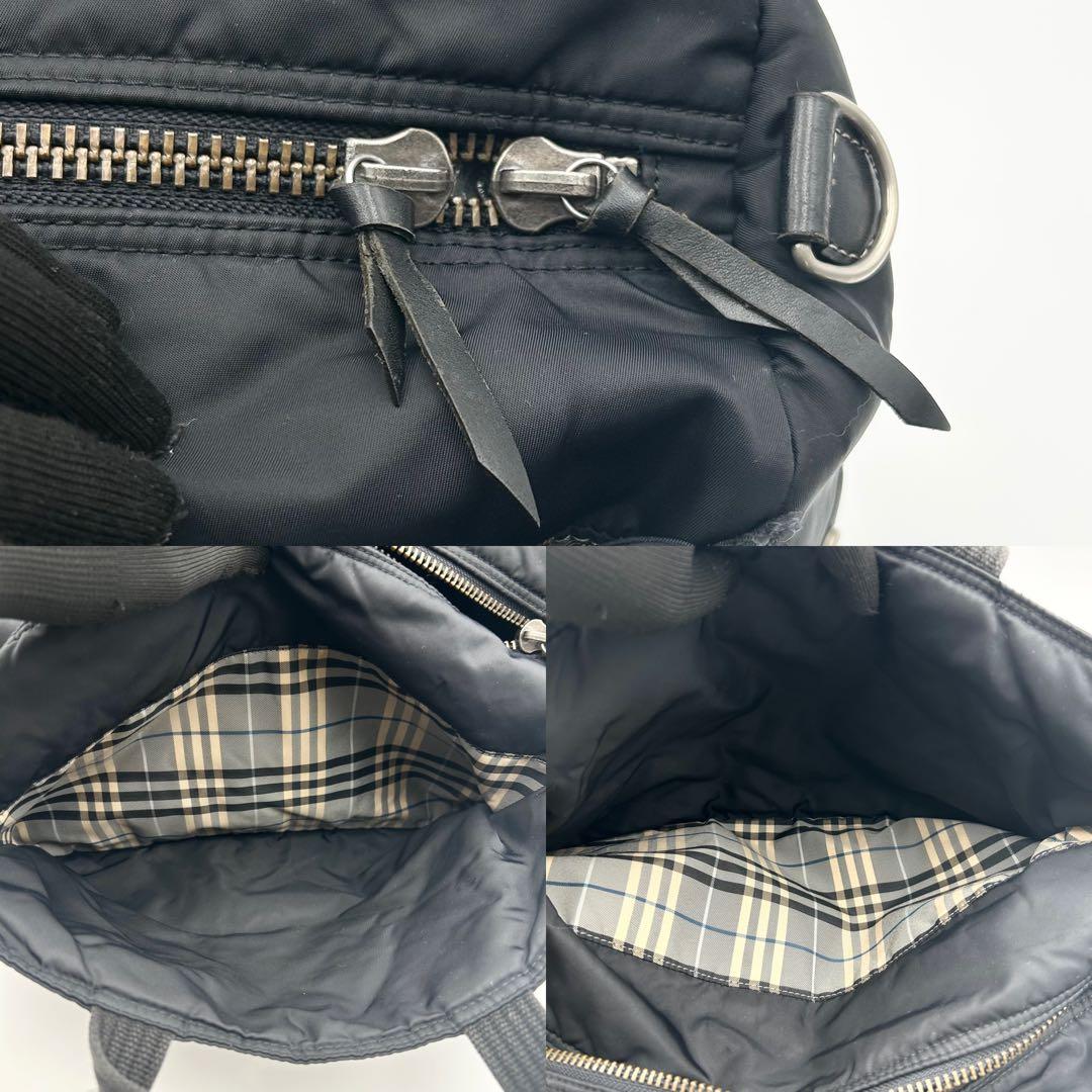 美品✨ バーバリーブルーレーベル ボストンバッグ 2way ノバチェック 黒