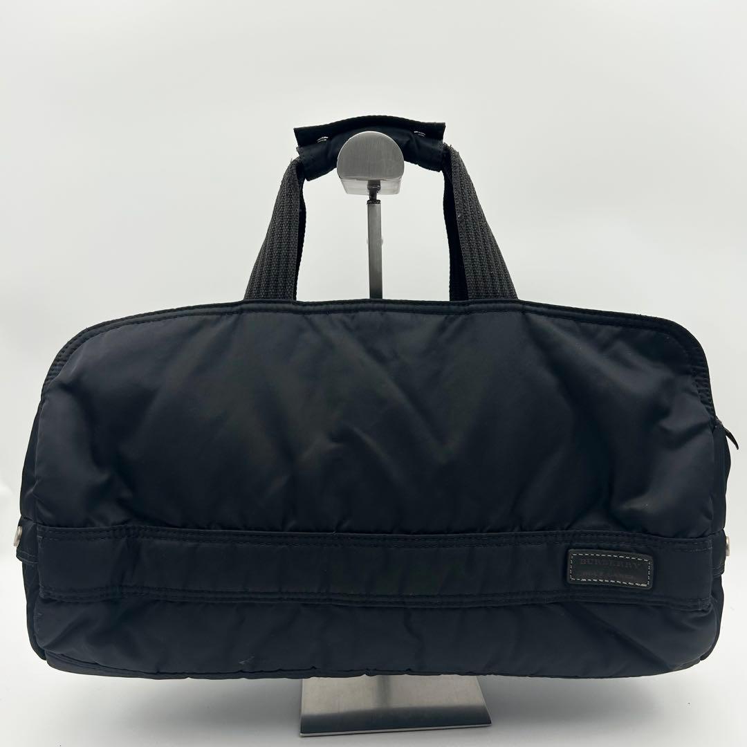 美品✨ バーバリーブルーレーベル ボストンバッグ 2way ノバチェック 黒