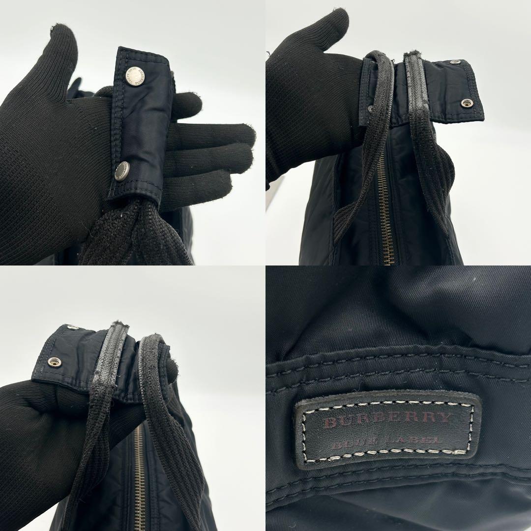 美品✨ バーバリーブルーレーベル ボストンバッグ 2way ノバチェック 黒