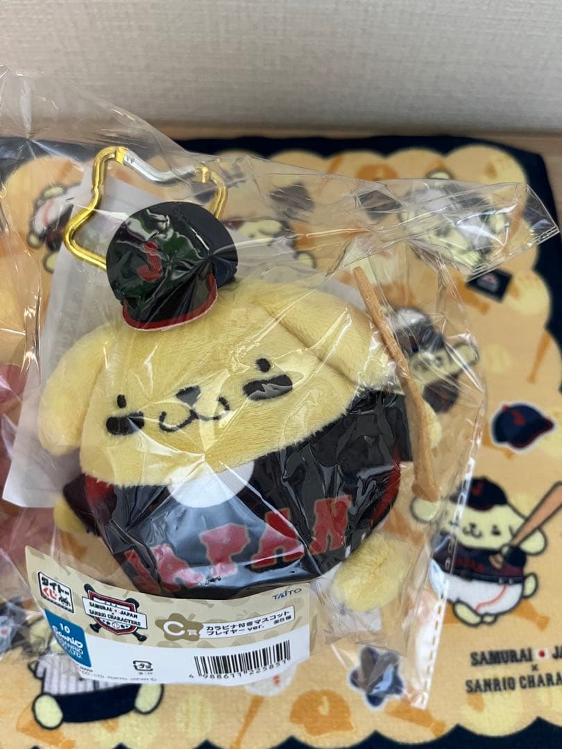 侍ジャパン　サンリオ　タイトーくじ　A賞　C賞　Ｅ賞　3点／ポムポムプリン
