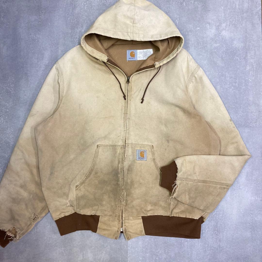 90s USA製 Carhartt ダックアクティブジャケット サーマル裏地