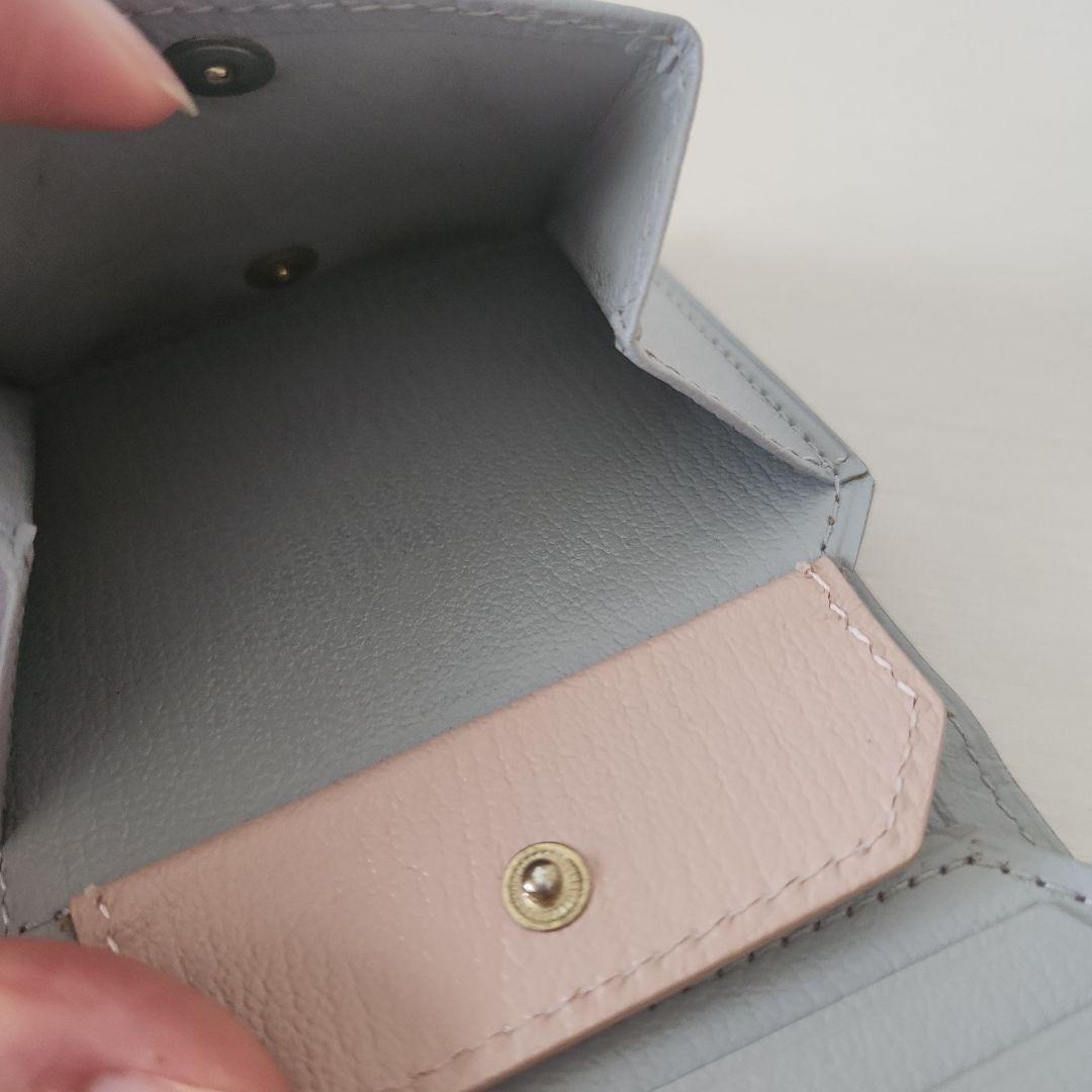 L'arcobaleno 二つ折り財布 グレー