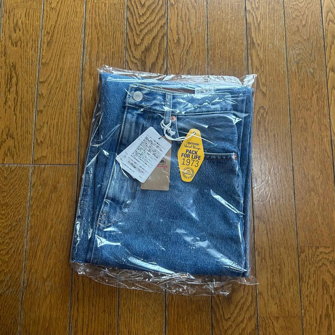 OUTDOOR PRODUCTS デニムスリットリーンスカート 36 ブルー