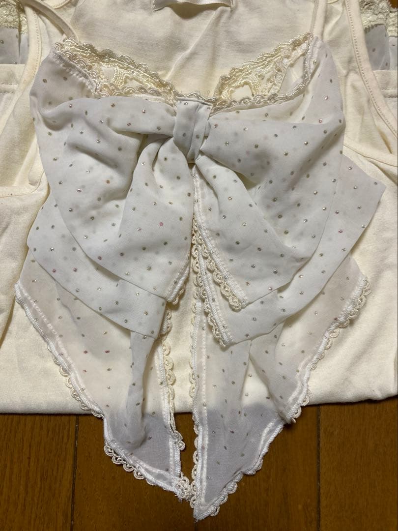 axes femme♡ビッグリボンキャミソール♡ホワイト♡