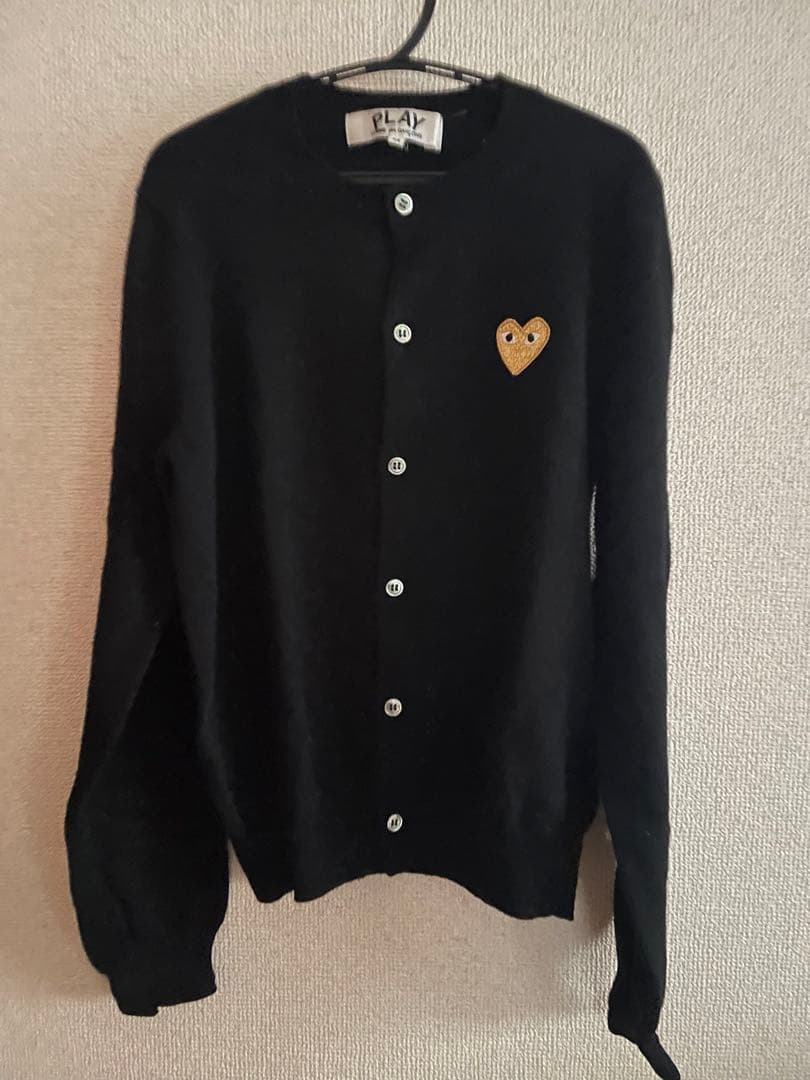 COMME des GARÇONS PLAY ブラックカーディガン M
