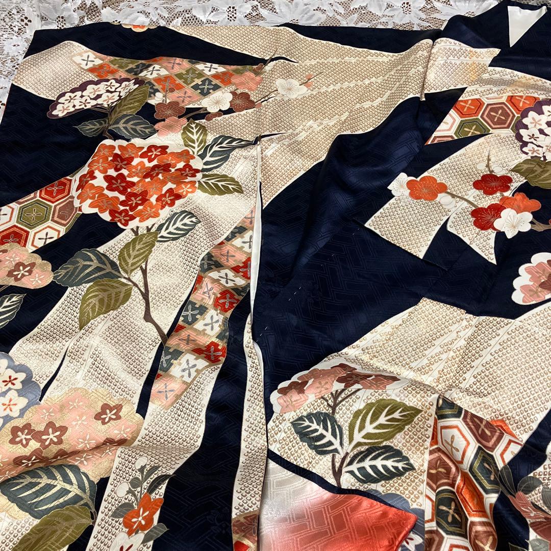 豪華4点セット 作家物お振袖&袋帯&新品帯締め&新品髪飾り 前撮り成人式結婚式