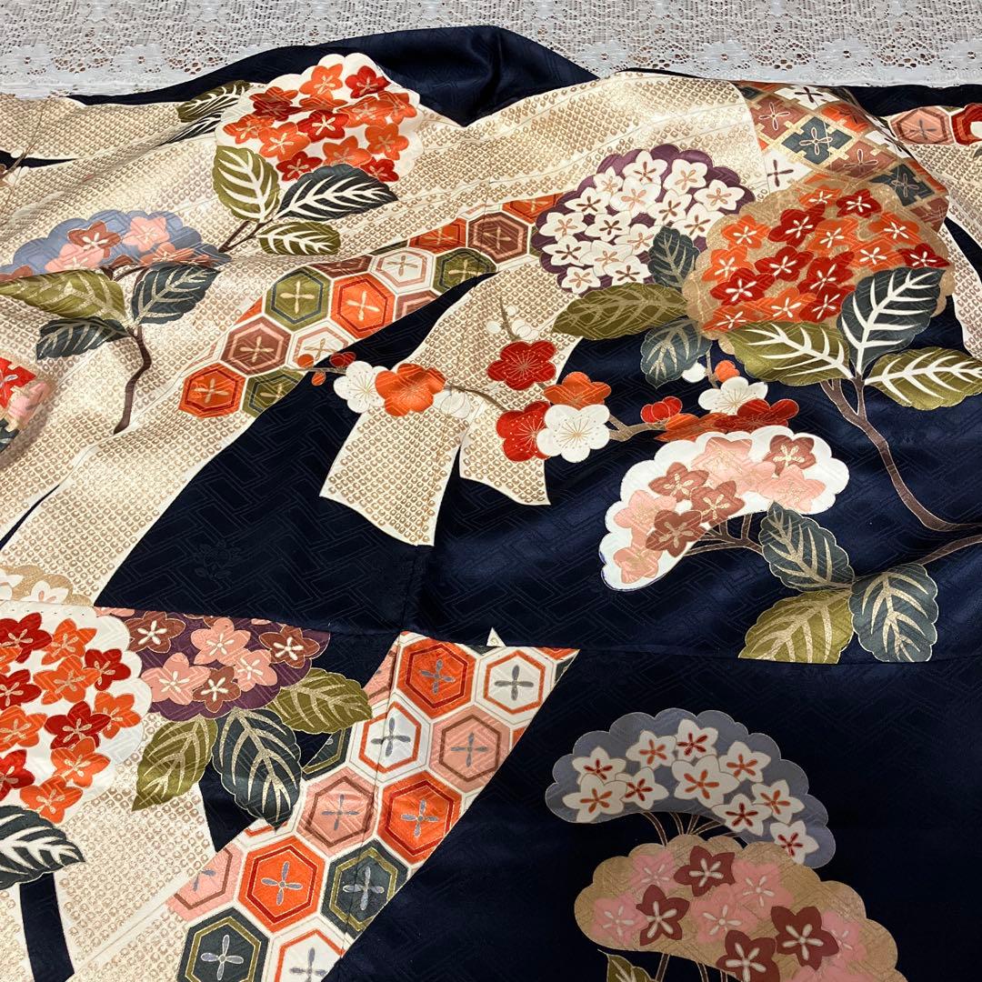豪華4点セット 作家物お振袖&袋帯&新品帯締め&新品髪飾り 前撮り成人式結婚式
