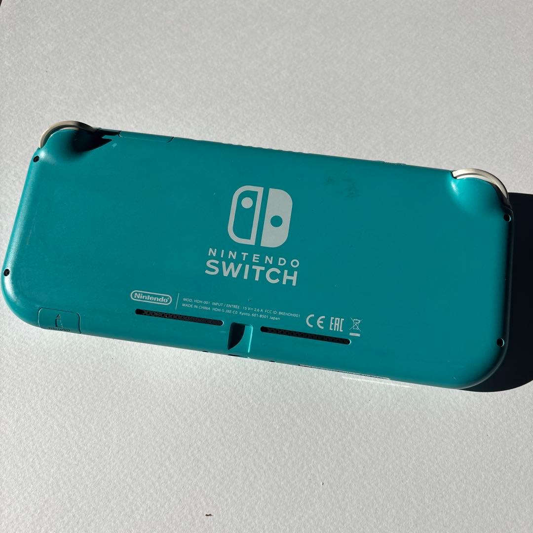 Nintendo Switch Lite ターコイズ 猫の足型カバー付き