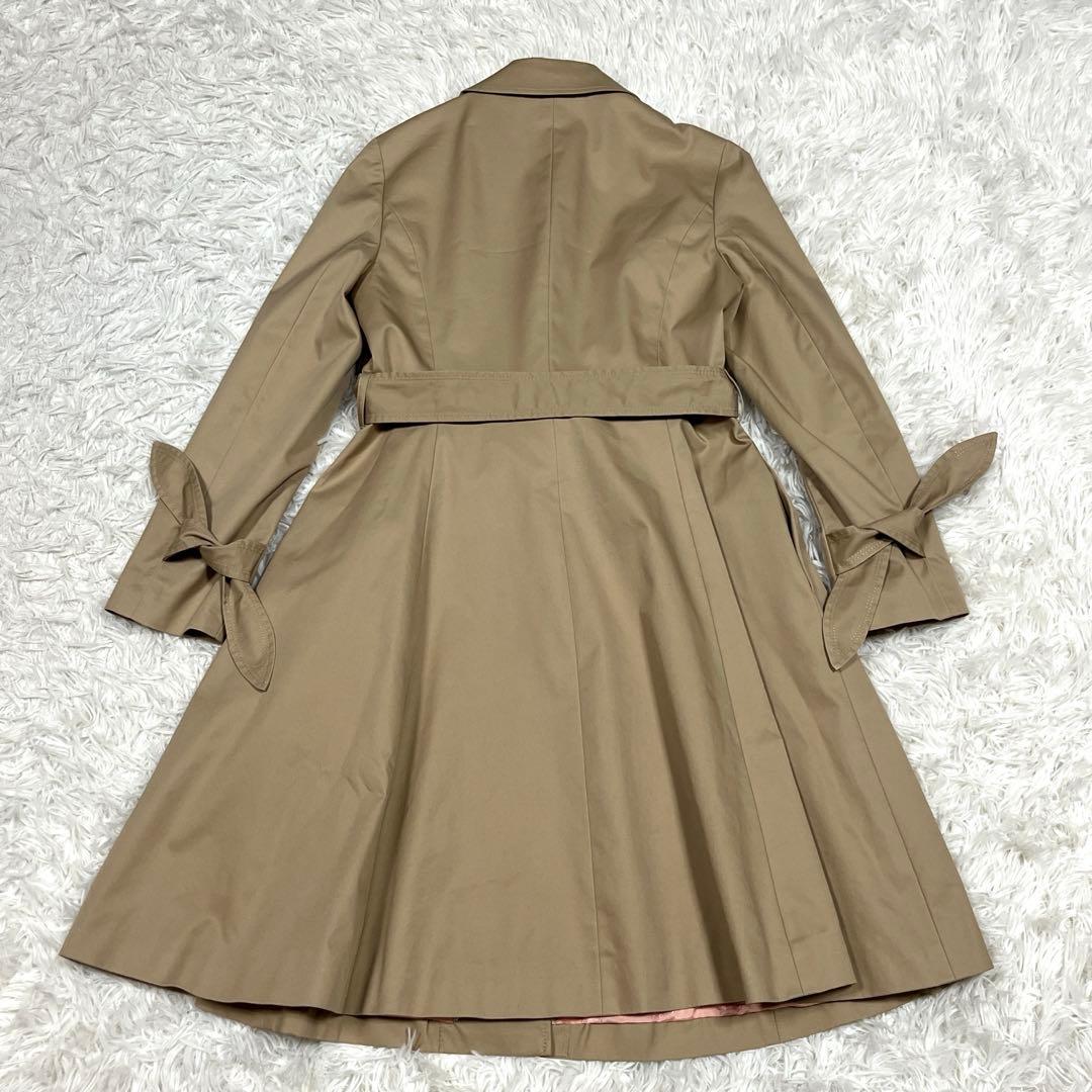 極美品✨TOCCA トレンチコート ミディロング リボンベルトAライン ベージュ